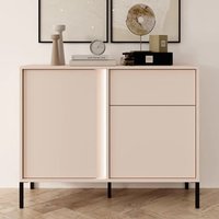 Product photograph of Davis Wooden Sideboard 2 Doors 1 Drawer In Beige With Led from Furniture in Fashion
