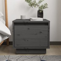 Product photograph of Dawes Solid Pinewood Bedside Cabinet With 1 Drawer In Grey from Furniture in Fashion