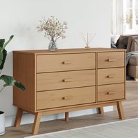 Product photograph of Dawlish Wooden Chest Of 6 Drawers In Brown from Furniture in Fashion
