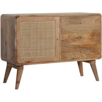Product photograph of Debby Wooden Sideboard In Oak Ish Woven Design from Furniture in Fashion