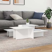 Product photograph of Delft High Gloss Set Of 2 Coffee Tables In White from Furniture in Fashion