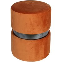 Product photograph of Delight Velvet Upholstered Stool In Curry from Furniture in Fashion