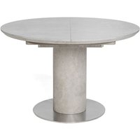 Product photograph of Delta Round Extending Dining Table With Brushed Steel Base from Furniture in Fashion
