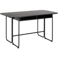 Product photograph of Deridder Wooden Extending Dining Table In Ash Black from Furniture in Fashion