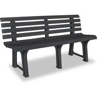 Product photograph of Derik Outdoor Plastic Seating Bench In Anthracite from Furniture in Fashion