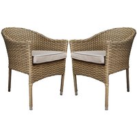 Product photograph of Derya Natural Wicker Stacking Dining Chairs In Pair from Furniture in Fashion