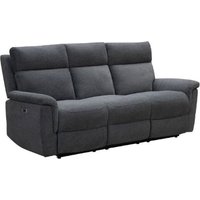 Product photograph of Dessel Chenille Fabric Fixed 3 Seater Sofa In Grey from Furniture in Fashion