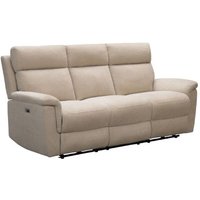 Product photograph of Dessel Chenille Fabric Fixed 3 Seater Sofa In Natural from Furniture in Fashion