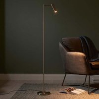 Product photograph of Detroit Reader Task Floor Lamp In Satin Nickel from Furniture in Fashion