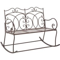 Product photograph of Dhuni Outdoor Cast Aluminium Seating Bench In Antique Brown from Furniture in Fashion