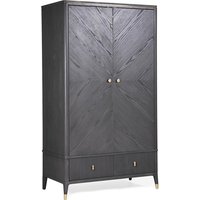 Product photograph of Dileta Wooden Wardrobe With 2 Doors And 2 Drawers In Ebony from Furniture in Fashion