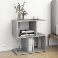 Product photograph of Dimitar Wooden Bedside Cabinet In Concrete Effect from Furniture in Fashion