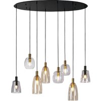 Product photograph of Divine 8 Light Multi Drop Pendant Light In Black from Furniture in Fashion