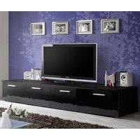 Product photograph of Doswell High Gloss Tv Stand With 2 Doors In Black from Furniture in Fashion