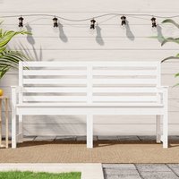 Product photograph of Dove Solid Wood Pine Garden Seating Bench Large In White from Furniture in Fashion