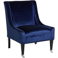 Product photograph of Dowten Upholstered Velvet Accent Chair In Blue from Furniture in Fashion