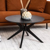 Product photograph of Durant Wooden Coffee Table Round In Matt Black from Furniture in Fashion