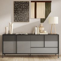 Product photograph of Edison Wooden Sideboard With 4 Doors 1 Drawer In Lead Slate from Furniture in Fashion