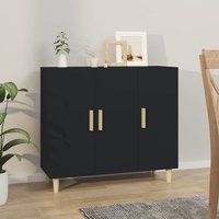 Product photograph of Ediva Wooden Sideboard With 3 Doors In Black from Furniture in Fashion