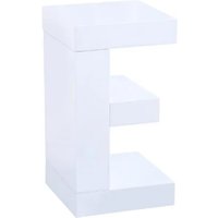 Product photograph of Elettra High Gloss Lamp Table In White from Furniture in Fashion