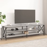Product photograph of Elitia Wooden Tv Stand With 2 Large Shelves In Grey Sonoma Oak from Furniture in Fashion