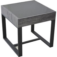 Product photograph of Ellis Glass End Table With Natural Black Legs from Furniture in Fashion