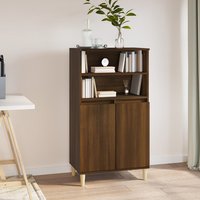 Product photograph of Elmont Wooden Sideboard With 2 Doors In Brown Oak from Furniture in Fashion
