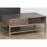 Product photograph of Elyton Coffee Table In Grey Wash With 1 Drawer from Furniture in Fashion