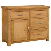 Product photograph of Empire Small Sideboard In Oak With 1 Door And 4 Drawers from Furniture in Fashion