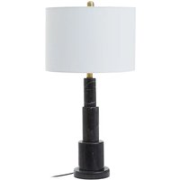 Product photograph of Epinal White Shade Table Lamp With Black Marble Base from Furniture in Fashion