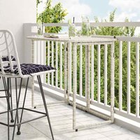Product photograph of Epping Rattan Garden Folding Dining Table In Light Grey from Furniture in Fashion