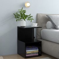 Product photograph of Eracio Wooden Bedside Cabinet In Black from Furniture in Fashion