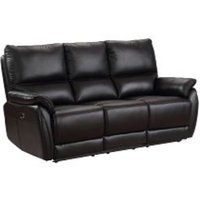 Product photograph of Essex Faux Leather Recliner 3 Seater Sofa In Black from Furniture in Fashion