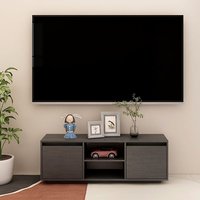 Product photograph of Eurus Solid Pinewood Tv Stand With 2 Doors In Grey from Furniture in Fashion