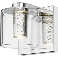 Product photograph of Evita Clear Glass Shape Wall Light In Chrome from Furniture in Fashion