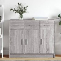 Product photograph of Exeter Wooden Sideboard With 3 Doors 3 Drawers In Grey Sonoma from Furniture in Fashion