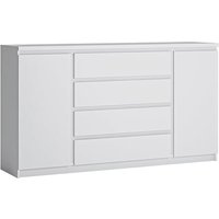 Product photograph of Felton Wooden Sideboard With 4 Drawers In White from Furniture in Fashion