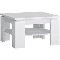 Product photograph of Felton Wooden Square Coffee Table In White from Furniture in Fashion
