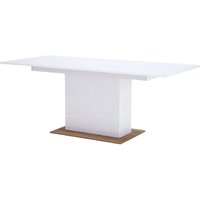 Product photograph of Fargo Extending High Gloss Dining Table In White from Furniture in Fashion