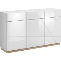 Product photograph of Fargo High Gloss Sideboard With 3 Doors 3 Drawers In White from Furniture in Fashion