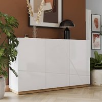 Product photograph of Fargo High Gloss Sideboard With 3 Doors In White from Furniture in Fashion