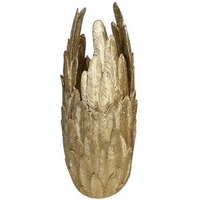 Product photograph of Feather Poly Small Decorative Vase In Gold from Furniture in Fashion