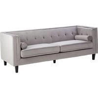 Product photograph of Felisen Upholstered Velvet 3 Seater Sofa In Grey from Furniture in Fashion