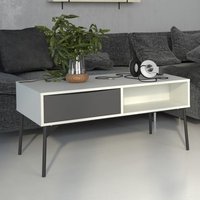 Product photograph of Felton Wooden Coffee Table With 1 Drawer In Grey And White from Furniture in Fashion