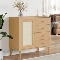 Product photograph of Fenland Wooden Sideboard With 1 Door 4 Drawers In Brown from Furniture in Fashion