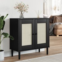 Product photograph of Fenland Wooden Sideboard With 2 Doors In Black from Furniture in Fashion