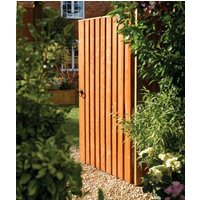 Product photograph of Fico Vertical Dip Treated 6x3 Board Fence Gate In Honey Brown from Furniture in Fashion