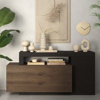 Product photograph of Fiora Wooden Sideboard With 1 Door 3 Drawers In Lava And Mercure from Furniture in Fashion