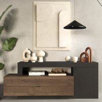 Product photograph of Fiora Wooden Tv Sideboard With 1 Door 2 Drawers In Lava And Mercure from Furniture in Fashion