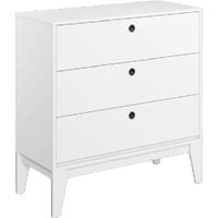 Product photograph of Fletcher Wooden Chest Of 3 Drawers In White from Furniture in Fashion